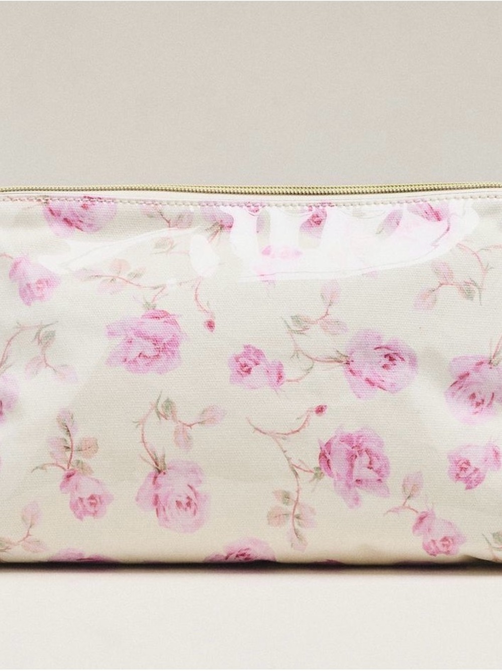 LoveShackFancy Floral Pink Travel Cosmetic Pouch